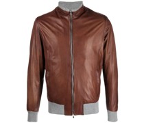 Lederjacke mit Reißverschluss