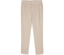 pressed-crease linen trousers