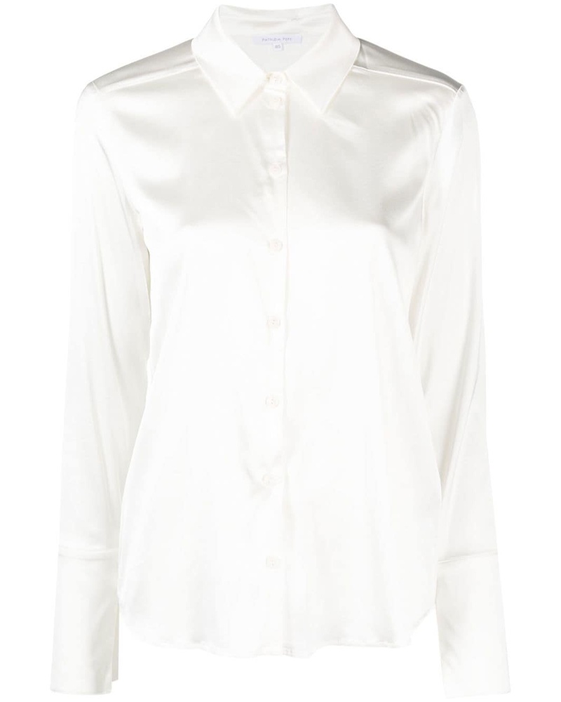 Patrizia Pepe Damen T-Shirt in Satin-Optik