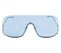 Oversized-Sonnenbrille mit Retro-Gestell