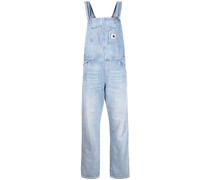 Jeans-Latzhose mit Logo-Patch