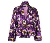 Seidenjacke mit abstraktem Print