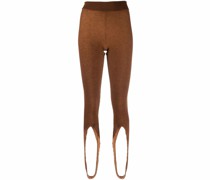Steg-Leggings aus geripptem Strick