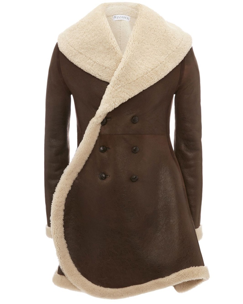 J.W.Anderson Damen Bumper Tube Cabanjacke aus Shearling