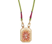 18kt Rosa Mushroom Gelbgoldhalskette