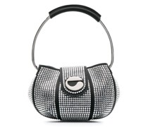 Schultertasche mit Kristallen
