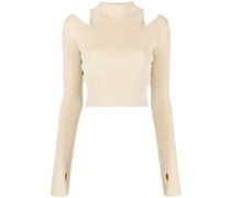 Cropped-Pullover mit Cut-Outs