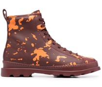 Brutus Schnürstiefel mit Farbklecks-Print