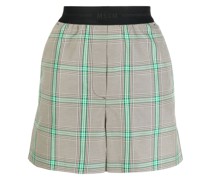 Karierte Shorts mit Logo-Bund