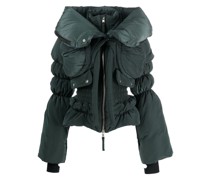 oversize-collar padded jacket