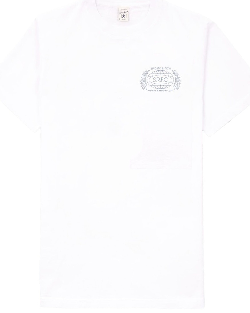 SPORTY & RICH Damen T-Shirt mit Logo-Print