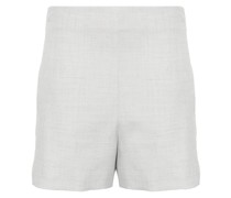 High-Waist-Shorts mit Slub-Textur