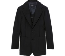 single-breasted cotton blazer