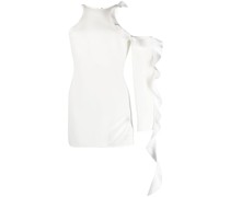 Asymmetrisches Minikleid mit Rüschen
