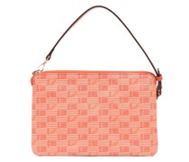 Clutch mit Monogramm-Print