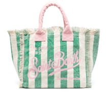 Vanity stiped beach bag