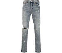 distressed effect slim-fit jeans