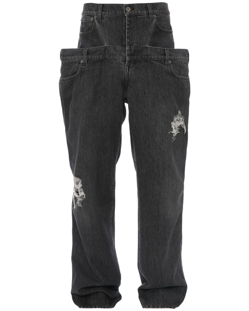J.W.Anderson Damen Weite Jeans mit doppeltem Bund