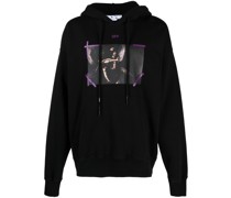 graphic-print drawstring hoodie