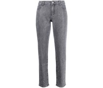 Gerade Jeans mit geometrischem Print