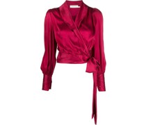 Wickelbluse aus Seide