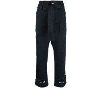 P.A.R.O.S.H. cropped paperbag-waist trousers