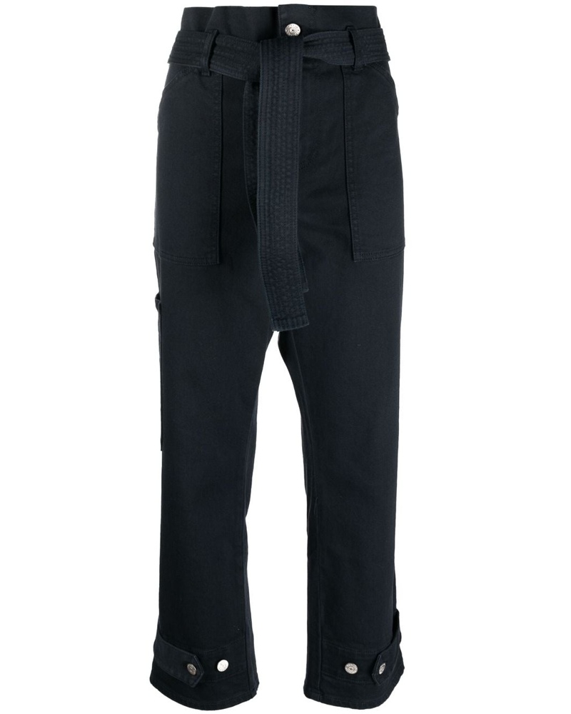 P.A.R.O.S.H. Damen P.A.R.O.S.H. cropped paperbag-waist trousers