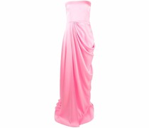 Hudson strapless satin-crepe gown