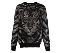 Pullover mit Tiger-Intarsie