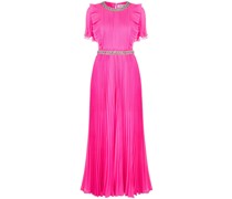 Plissiertes Maxikleid aus Chiffon