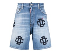 Jeans-Shorts mit Stone-Wash-Effekt
