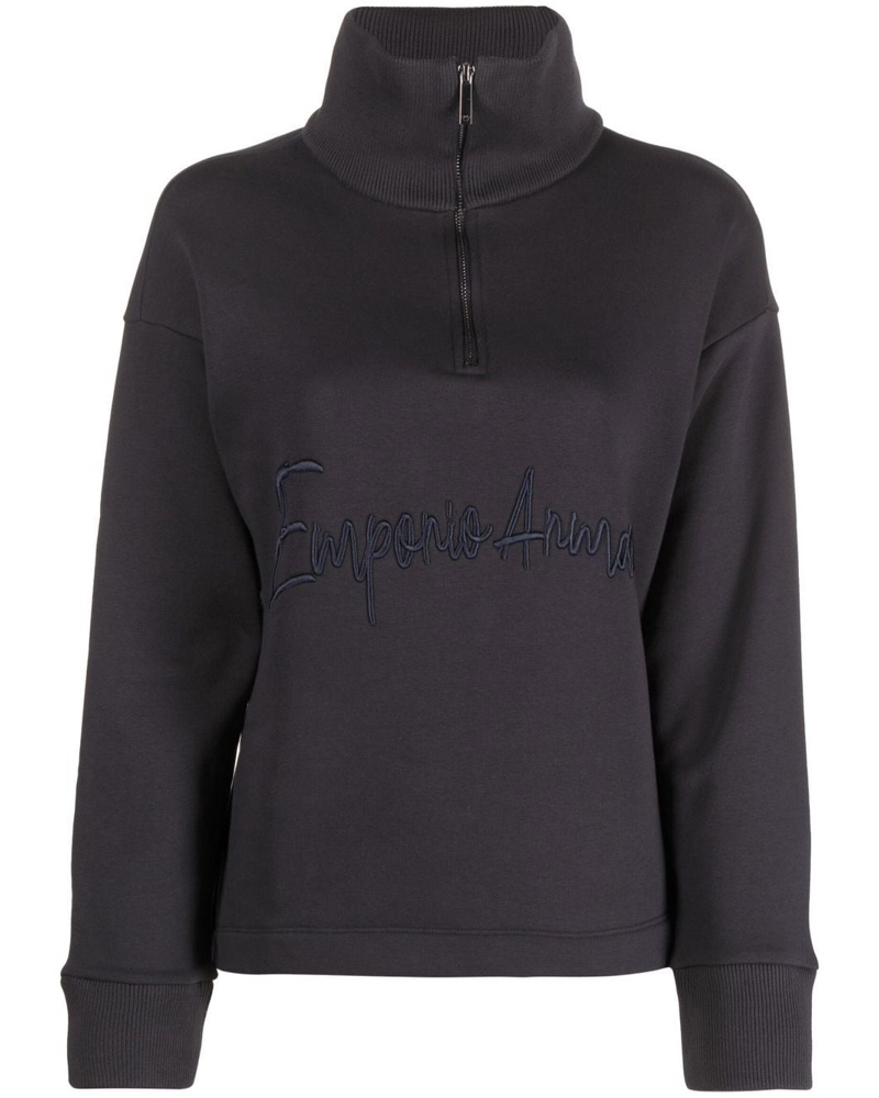 Emporio Armani Damen Sweatshirt mit Reißverschluss