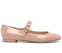 Mary Ribbon 05 leather ballerina shoes