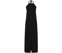 Neckholder-Kleid mit Seitenschlitz