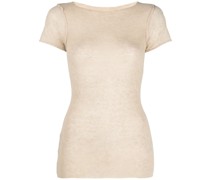 T-Shirt aus geripptem Strick