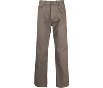 Gerade Hose mit Farbklecks-Print