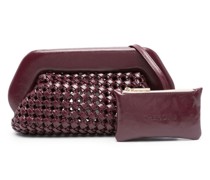 Bios knotted patent-finish clutch bag