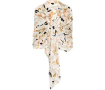 abstract-print silk scarf
