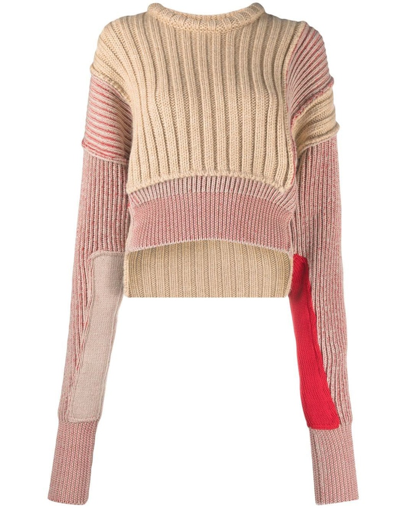 Maison Margiela Damen Pullover in Patchwork-Optik