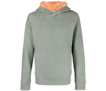 Hoodie mit gerafftem Seidenfutter