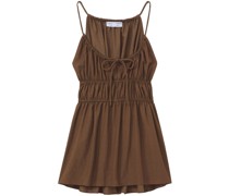ruched-detail scoop-neck top