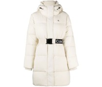 Daunenjacke mit Logo-Bund