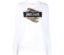 Sweatshirt mit Strass-Logo