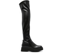 Overknee-Stiefel aus Leder 50mm