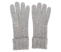 Handschuhe mit Zopfmuster