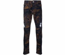 Bestickte Skinny-Jeans