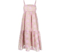 Midikleid mit Blumenstickerei