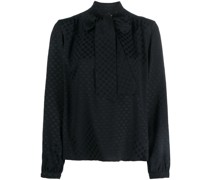 Bluse mit Monogrammmuster