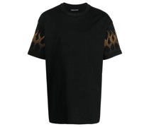 T-Shirt mit Flammen-Print