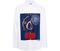 La Simon graphic-print cotton shirt